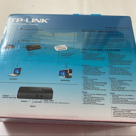 To-link ADSL2+ modem router! Sealed in box - Picture 2 of 4